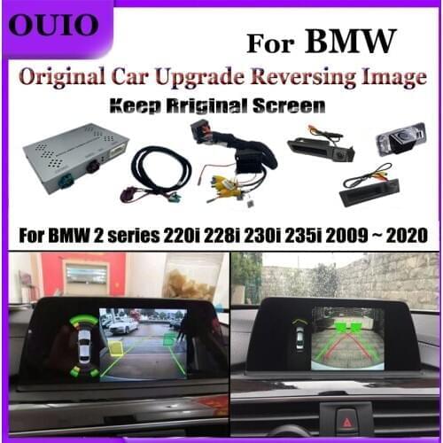 HD Track Rear Camera | For BMW 2 series 220i 228i 230i 235i 2009 ~ 2020 Original Screen Upgrade Parking Reversing Camera Module