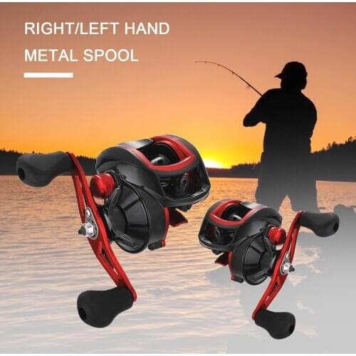 Right/Left Hand Metal Spool Baitcasting Reel 8kg Max Drag 8.1:1 Carp Freshwater Fishing Wheel Spinning Reel Tackle Tool