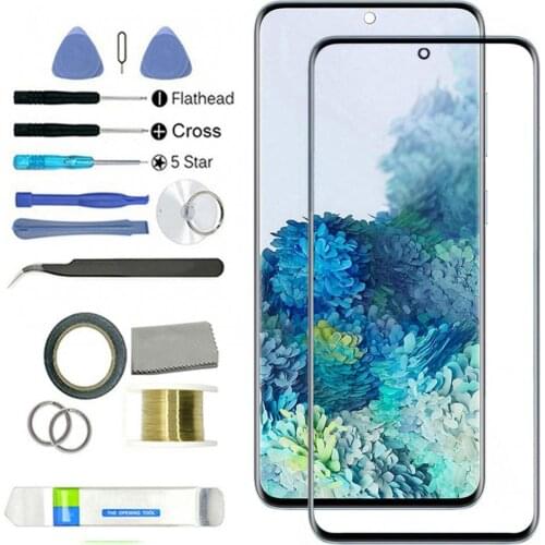 Replacement Front Glass Lens Screen Repair Kit for Samsung Galaxy S20 Plus Ultra