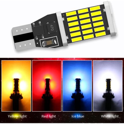 2PCS 921 912 W16W T15 T10 45 Leds License Plate Light Canbus Bulbs Brake Backup Reverse Lamp White Turn Signal Trunk Lamps 12V