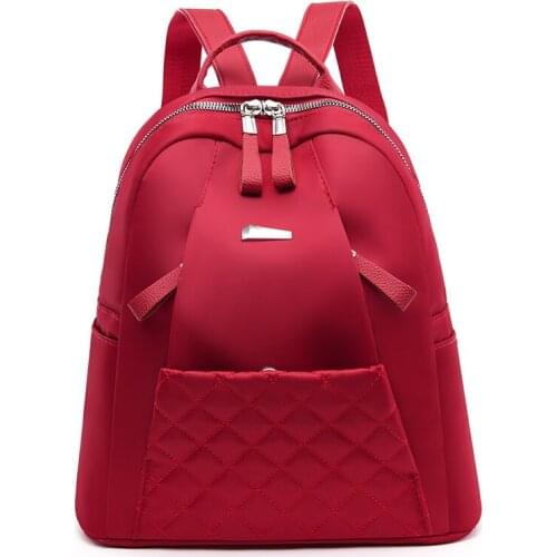 Fashion Woman Backpack Waterproof Nylon Soft Handle Solid Multi-pocket Anti Theft Travel Zipper School Bag Rucksack Dropshipping