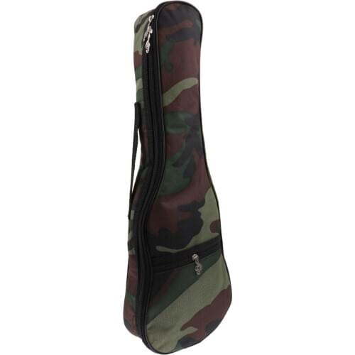 Camouflage Soft Gig Hand Portable Padded Bag Case with Strap for Uke Guitar