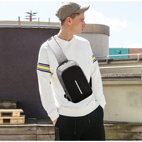 Mens anti-theft small chest bag, mini leisure sports bag, messenger travel bag, mens short-distance travel mobile phone bag