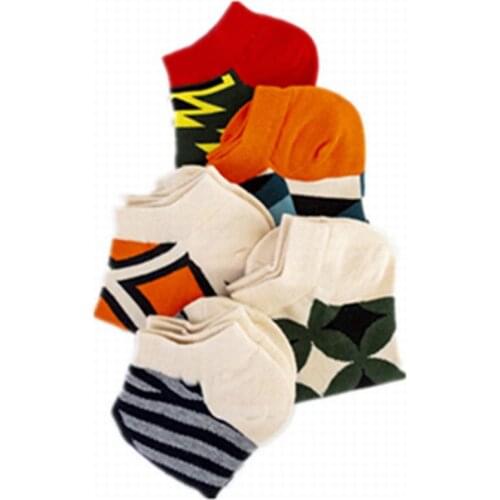 Invisible Sock 1Pair Korean Style Short Stockings Men WomenS Cotton Ankle Socks With Design Fancy Gift Compression Socks Set