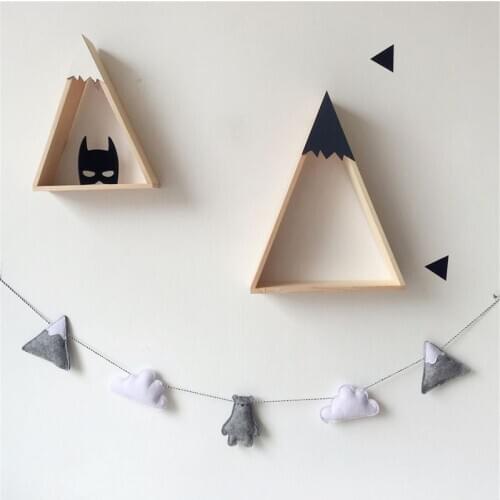 New Nordic Felt Fabric String Cloud Garland Party Banner Kids Room Hanging Wall Decor Tent Bed Mat Baby Shower Bunting Ornament