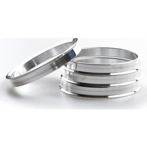 Brand New 1 Set /4 Pieces 57.1mm ID to 73.1mm OD Aluminum Centric Spigot Hub Rings Wheel Spacer