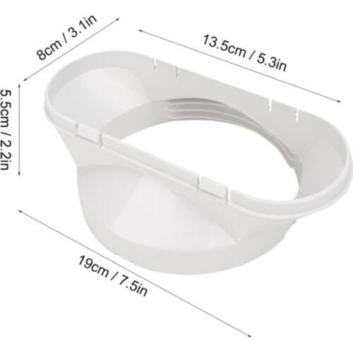 13cm Dia Flat Mouth Air Conditioning Body Exhaust Duct Interface Pipe Connector 37MB