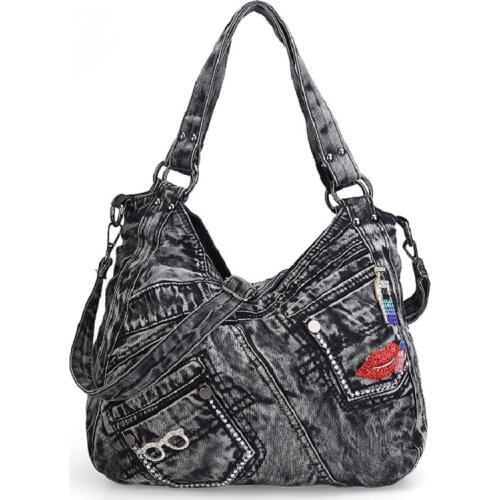 Casual Jeans Denim Women Shoulder Bags Pocket Vintage Tote Lady Handbags Jean Messenger Bag Woman Purse Vintage