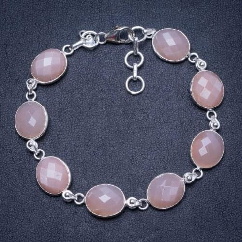 Natural Calcite Handmade Unique 925 Sterling Silver Bracelet 7 1/2-8 1/4" Y1350