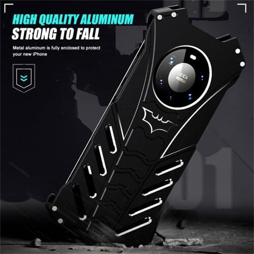 Shockproof Metal Armor Phone Case For Huawei Mate 40 Pro Plus Case Super Hero Design Aluminum Cover For Huawei Mate 40 Pro Funda