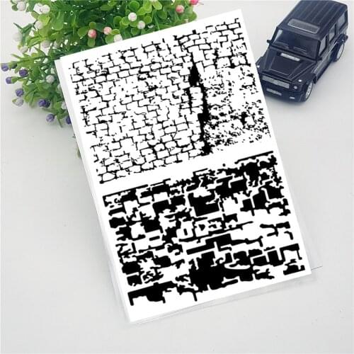 11*16CM Brick Wall Transparent Clear Stamps / Silicone Seals Roller Stamp For DIY Scrapbooking Photo Album/Card Making