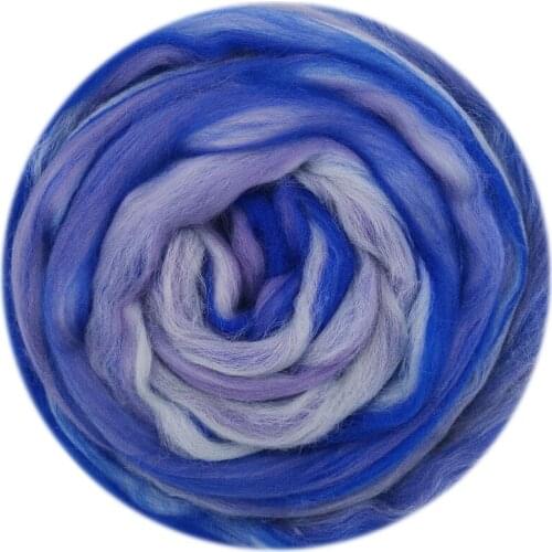 Blended Roving 50g, Needle Felting Wool, Hand Dyed Wool Top, Merino Mixed Natural Wool Roving for Needle Felting Kits (10)