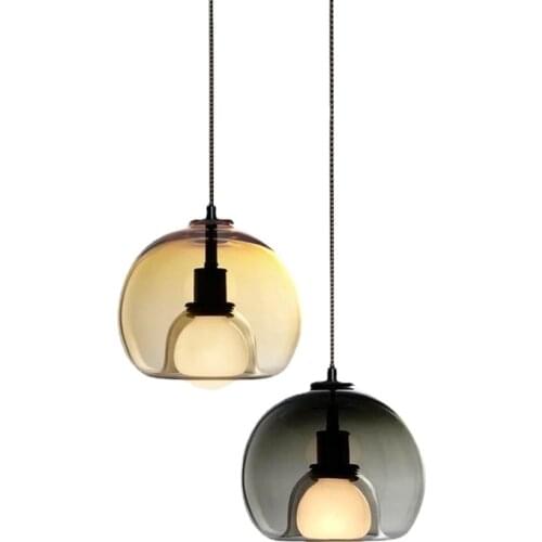Nordic Glass Pendant Lights for Bedroom Dining Room Lights Glass Hanging Lamp Bar Decor Luminaire Suspensio Kitchen Lights