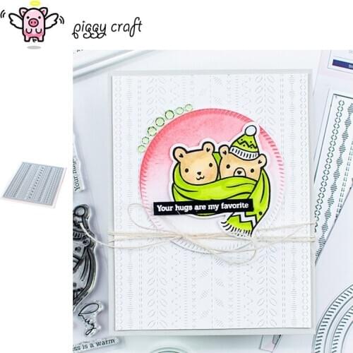 Piggy Craft metal cutting dies cut die mold New Pattern strip rectangular frame Scrapbook paper craft knife mould blade punch