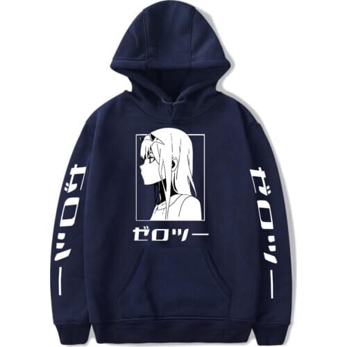 Anime Darling in the FranXX 002 Printed Hoodies Zero Two Sweatshirt Kpop Men/Women Fashion Casual Clothes Tracksuits