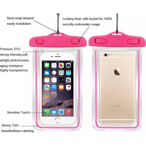 Waterproof Swimming Mobile Phone Cases Pouch Cover Touch Screen For Wiko Ridge Fab 4G,Pulp Fab,Alcatel Idol X+ 6043D,Flash Plus