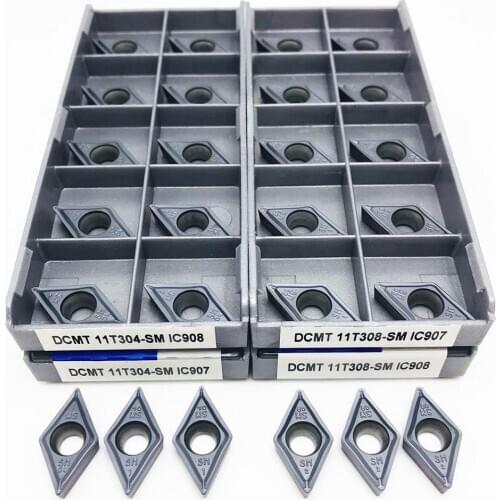 High quality DCMT11T308-SM IC907 IC908 external lathe tool DCMT11T304-SM IC907 IC908 carbide CNC lathe parts tool DCMT070204