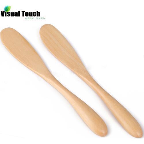 14.5*2.1cm Tableware Wooden Spatula Butter Spreader Cake Knife Salad Cheese Mixing Scraper Utensils Baking Pastry Tools