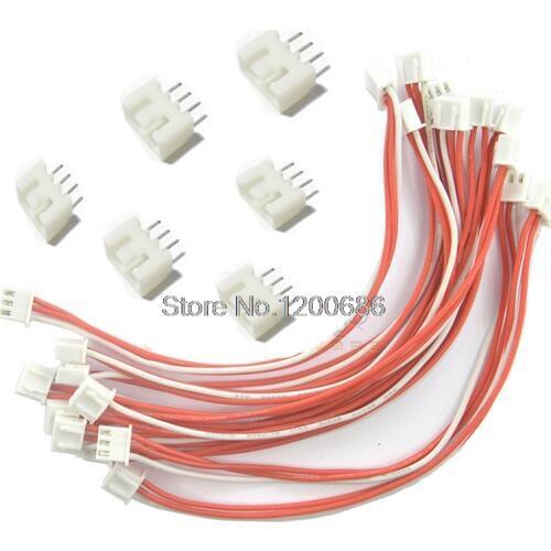 30CM 24AWG Dual End XH2.54 3Pin Female Connector Cable 3 Pin Battery Connector Plug Female & Male with Wire