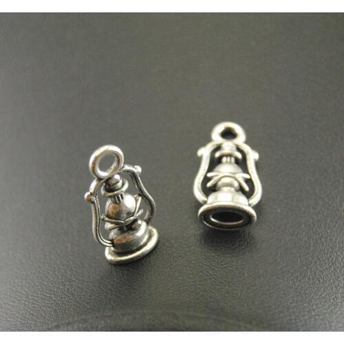 5pcs Fashion Alloy Silver Color Oil Lamp Charm Jewelry Making DIY Handmade Craft A861
