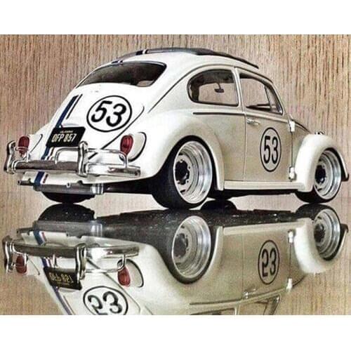 5D DIY diamond embroidery white VW car diamond painting Cross Stitch Rhinestone mosaic decoration
