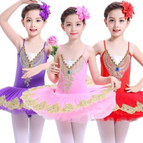 Ballet Tutus Kids Swan Lake Ballet Dress Pancake Tutu Leotard Ballet Clothing For Girls