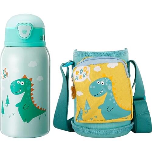 Kids Cartoon Drinking water Bottles Double Layers 304 Stainless Steel Thermos cup Children Insulated Cups Portable Home School