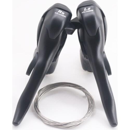 For microshift Road Bike bicicleta Black Double 9 Speed Shifter/Brake Lever STI Set For Shimano Sora Shift Levers