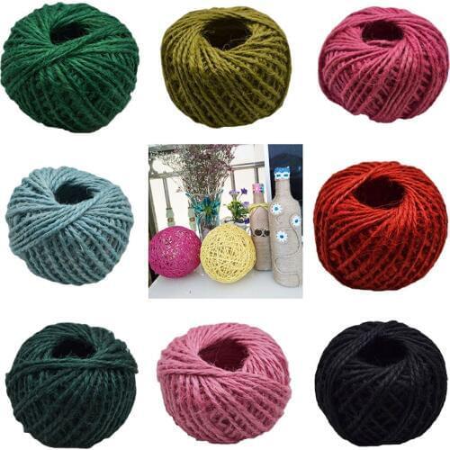 30m/roll Natural Hemp Rope Burlap Hessian Jute Twine Cord Rolls DIY Scrapbooking Craft Wedding Party Gifts Wrapping Cords Thread