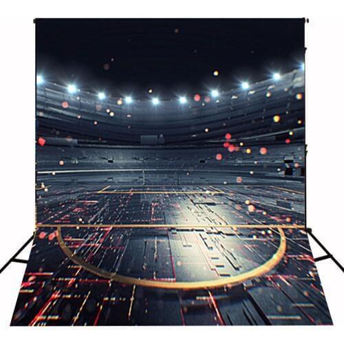 Photography Backdrop Black City Night 5x7 Seamless Backgrounds for Photography Gray Floor Digital Printed Photo Studio Props