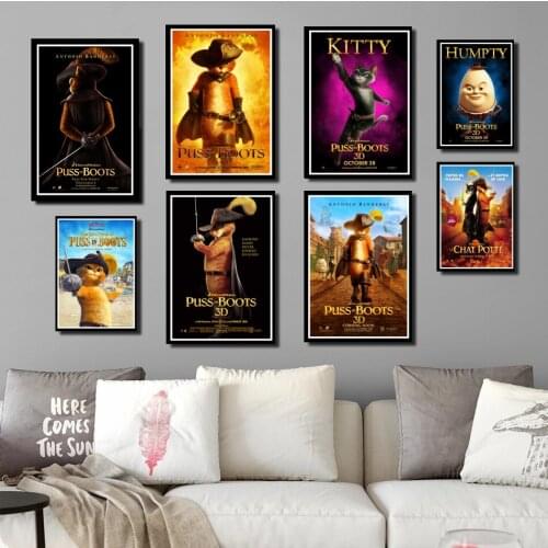 Perfect JL Prints Pictures Paintings Movie Battle of the cat Home Wall Art Poster Home Decor wall stickers