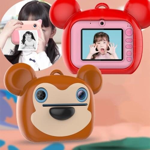 Instant Print Camera Thermal Print Kids Toy Cameras HD Screen Grils Electronic Toys for Boys Birthday Gift Children Mini Digital