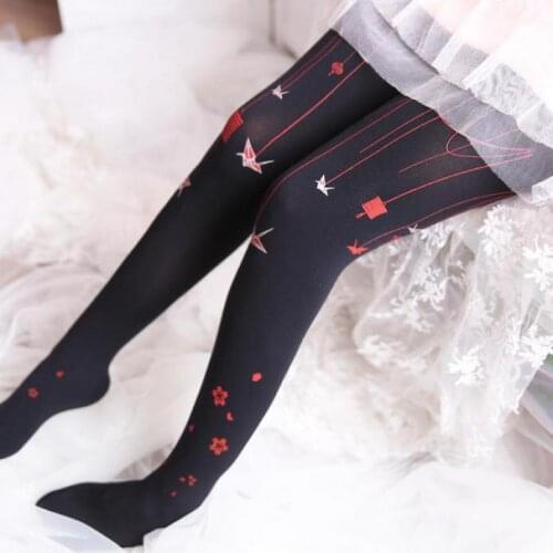 Japanese Mid Summer Lolita Leg Tights Han Clothing Pantyhose Slim For Puff Girl Prom Dress Vintage Style Invisible Thigh Covers