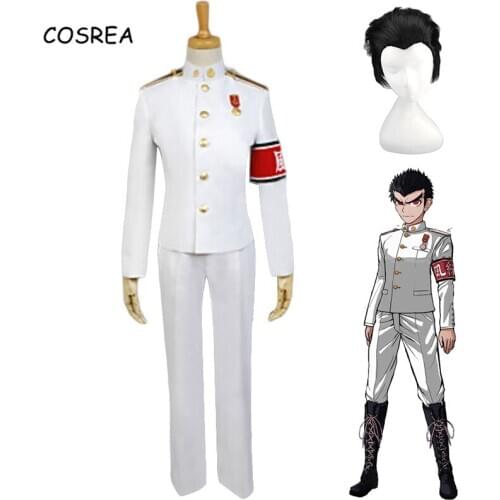 Anime Cosplay Danganronpa 2 Costume Dangan Ronpa Kiyotaka Ishimaru Uniform Wigs Shoes Boots Full Sets Halloween For Men Women