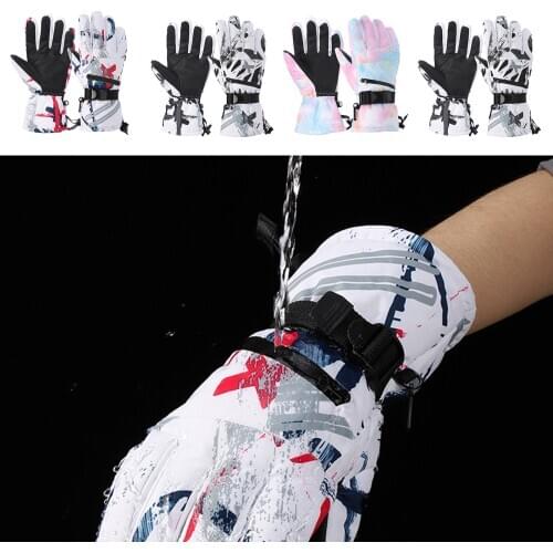 Skiing Gloves Waterproof Fleece Ski Gloves Winter Warm Snowboard Thermal Motorcycle Gloves for Women Men Skiting Snowboad