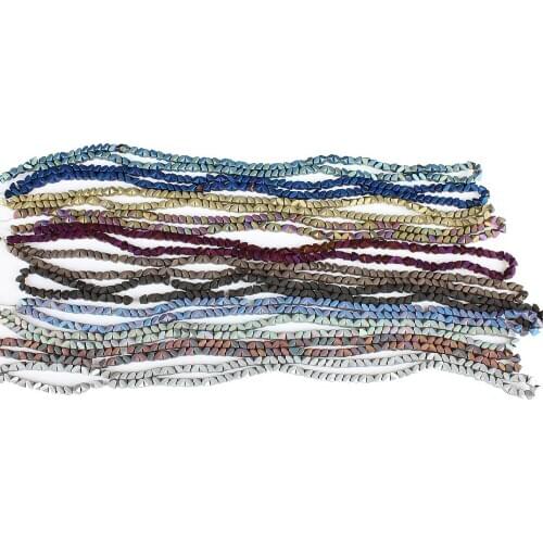 Natural Stone Fashion Hematite Color Plated Cut Triangle Beads Star Jewelry DIY Necklace Bracelet Earrings Jewelry Accessories