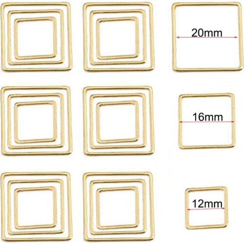 Stainless Steel Geometric Square Rectangle Hexag Triangle Star Heart Cross Link Connectors DIY Jewelry Findings Components