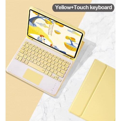 2021 New Pro11 Touch Bluetooth Keyboard 10.2 Protective Cover Tablet 9.7air4 10.9 Touch Pad Keyboard With Mouse Pen Holder