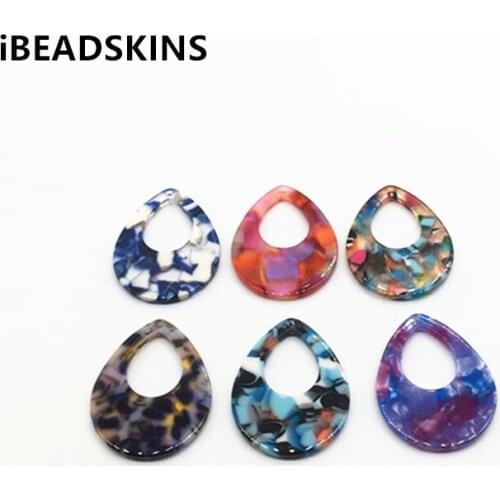 New arrival! 38x30mm 50pcs/lot acetic acid drop shape charm for earrings accessories/Earring parts Jewelry Findings making