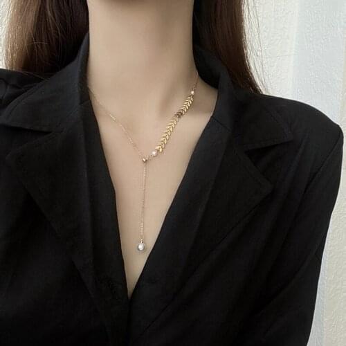 1PCS Clavicle Necklace Adjustable Faux Pearl Pendant Choker Sweet Choker Necklace Women Girls Jewelry Accessories