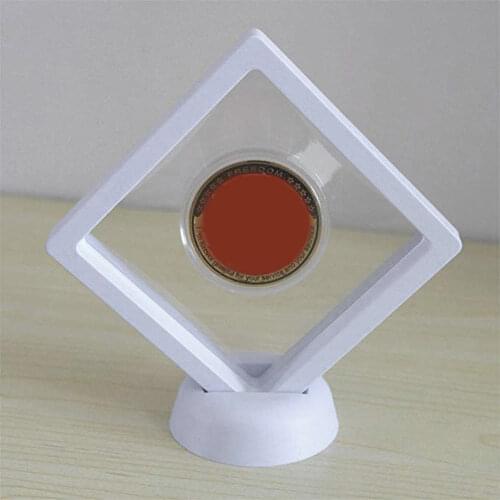10Pieces 3D Floating Display Frame Jewelry Display Stand Holder Coin Show Case Storage Box