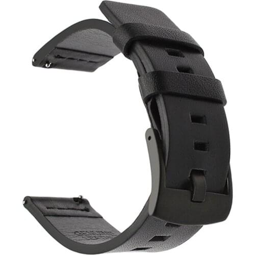 Genuine Leather Watch Strap Unique Stainless Steel Buckle 22mm Suitable for Casio MDV106 Suitable for Samsung Galaxy Watch 42mm