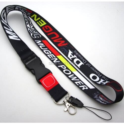 5pcs jdm mugen power motorsports WRX BRZ GTR EVO car lanyard Phone ID Card Neck Strap rope