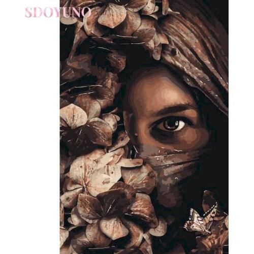 SDOYUNO Painting By Numbers For Adults Women Figure Paint By Numbers Wall Art Coloring By Numbers For Wall Decor Gift