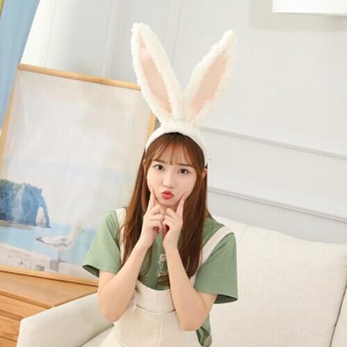 Hat Ears Party Hats Holiday Hat Cute Girls Hat Plush Rabbit Bunny Ears Hat Earflap Cap Head Warmer Costume for Men and Women