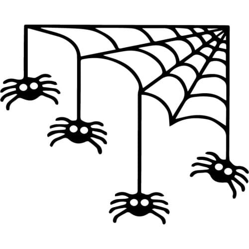 SZWL Spider Web Car Sticker Car Styling Funny Auto Stickers Waterproof Sunscreen Decals Accessories Decoration PVC,12cm*14cm