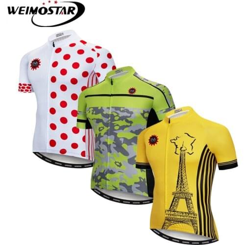 Weimostar Cycling Jersey Men Top Cycling Clothing Maillot Ropa Ciclismo Racing Sport Bike Jersey Cycling Wear Short Sleeve