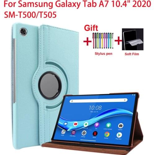 360 Rotating Leather Case For Samsung Galaxy Tab A7 10.4" SM-T500/T505 Cover For Samsung Galaxy Tab A7 10.4 2020 T500 T505 Funda