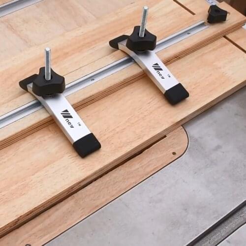 Woodworking T-track Clamps Quick Acting Hold Fixing M8 Screw Device Woodworking Jig Clamping Blocks Carpenter DIY Tools