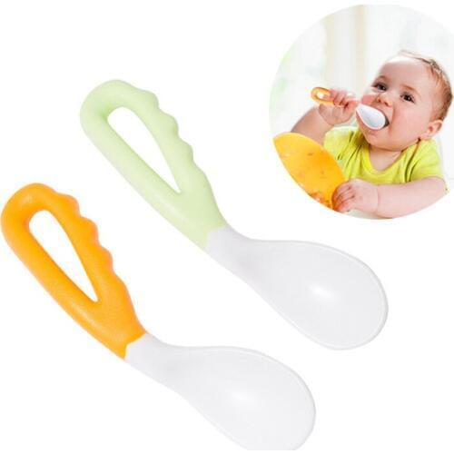 1PCS Baby Pacifier Feeding Spoon Solid Supplies Curved Spoon For New Born Children Tableware Baby Care Products